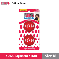 KONG ของเล่นสุนัข Signature Ball ลูกบอลยางสีแดง Signature SKB