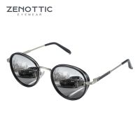 ZENOTTIC 2023สตีมพังค์แว่นกันแดดกลมแว่นตากันแดดกระจกโพลาไรซ์สำหรับผู้หญิงผู้ชาย UV400