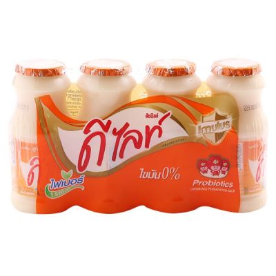 ดัชมิลล์ ดีไลท์ นมเปรี้ยว สูตรเคซีไอ ผสมไฟเบอร์อินูลิน 160 มล. แพ็ค 8ขวด