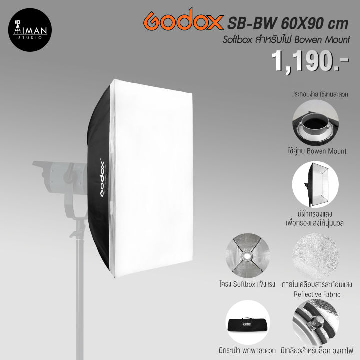 ตัวกรองแสง Godox SB-BW Quad Softbox ขนาด 60x90 ซม.