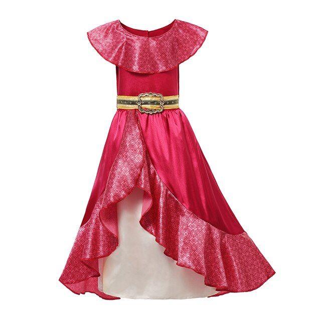 elena-of-avalor-princess-costume-girl-disney-anime-role-play-clothes-halloween-carnival-cosplay-outfit-kid-red-ruffle-long-dress