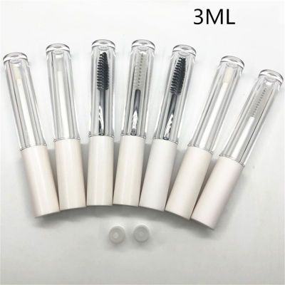 3ml Liquid Storage Jar Clear Lip Gloss Tube Empty Mascara Bottle Clear Eyeliner Container Cosmetic Growth Bottle White Cap Wand Tube 3ml Liquid Storage Jar Eyelash Cream Jar Empty Cosmetic Bottle Light White Cap Tube Clear Storage Container