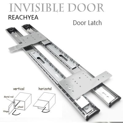 【CC】 1 set Thicken Side Loading Push   Pull Cabinet Rail Door Looping Collapsible Hinges Wood Hardware