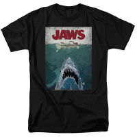 {Ready Stock XS-6XL} Jaws Lined 100% ชุดกีฬาผ้าฝ้าย Oversize Man เสื้อยืดของขวัญคริสต์มาส Tees