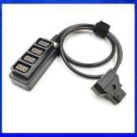 Soft Flexible Cable Anton Bauer DTAP plug power out to 4 D-tap Female splitter Cable D-tap fourway splitter