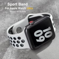 【HOT】✇ Silicone band 44mm 45mm 41mm 40mm 42mm 38mm correa sport series 3 6 7 8 ultra 49mm Band