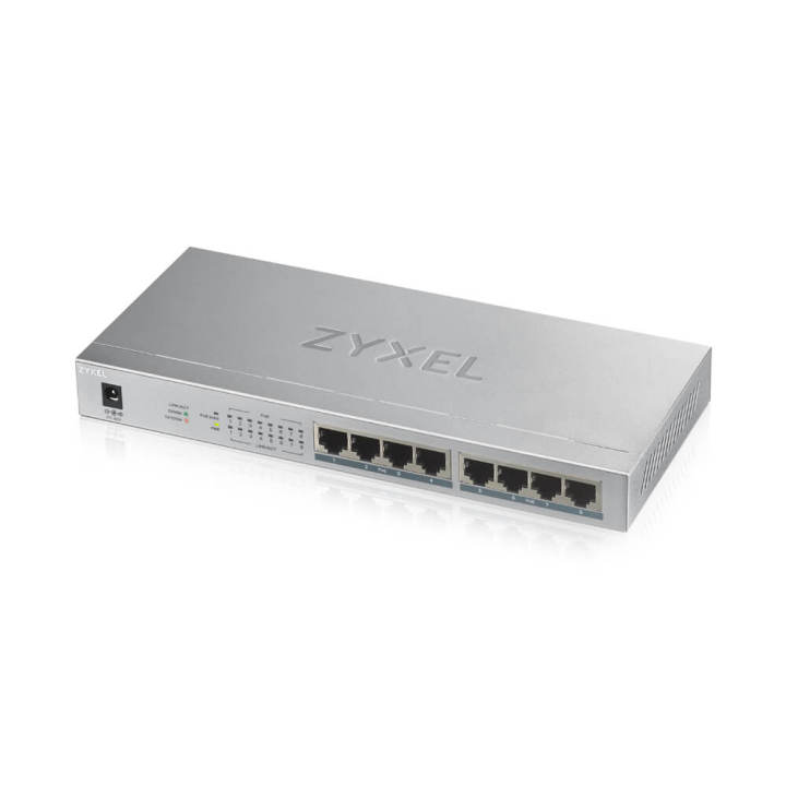 zyxel-switch-8-port-gbe-unmanaged-poe-switch-gs1008hp-เน็ตเวิร์กสวิตช์-รองรับการจ่ายไฟฟ้า-ของแท้-ประกันศุนย์-2ปี