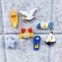 7pcs Creative Push Pin Decoration Mediterranean Theme Thumb Tack Pin Cork Felt Board Thumbtack Message Note Stickers PushPins