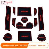 bjh۞℡  12Pcs Non-Slip Interior Door Cup Gate Slot ASX 2013-2018 2020 Accessories Car Styling