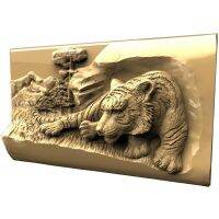 Relief เครื่องแกะสลัก3แกน3มิติรูป Relief เสือ3d Stl สำหรับ Cnc รูปแบบ Stl 3d