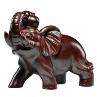 [hot]┅✧♣  Elephant Wood Decoration Hand Carved Office Shui Souvenirs