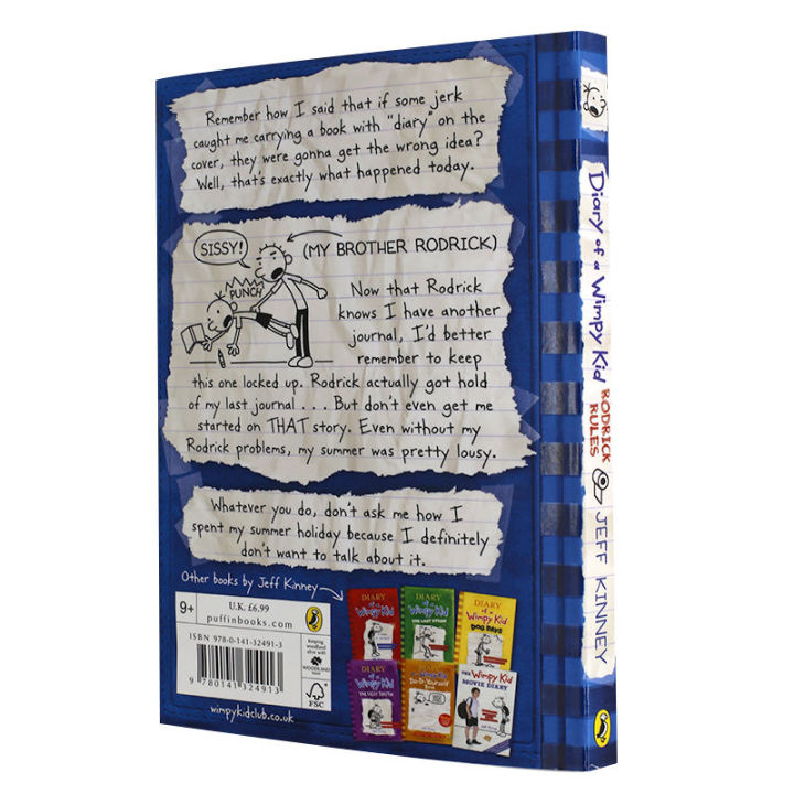 kid-s-diary-2-original-english-diary-of-a-wimpey-kid-roderick-rules-jeff-kinneyสมุดภาพภาษาอังกฤษการ์ตูนหนังสือนิทานวรรณกรรมเด็ก