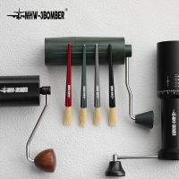 MHW-3BOMBER Coffee Grinder Cleaning Brush Set with Aluminium Alloy Handle Professional Espresso Maker Machine Cleaning Tools