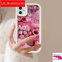 เคสสำหรับ Vivo Y36 5G Y02 Y35 Y16 Y02s Y22 Y22s Y15A Y15S Y21 Y20S Y21s นิ่ม TPU Y20 Y20S Y20i Y12s Y17 Y12การ์ตูนสีชมพูสตรอเบอร์รี่หมีฝาครอบป้องกัน