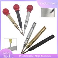 X ADORNMENT เครื่องมือสำหรับมือ อัตโนมัติอัตโนมัติอัตโนมัติ มาร์กเกอร์งานไม้ ตัวเครื่องทำจากเหล็ก ศูนย์เจาะรู สปริงโหลด ดอกสว่านเจาะ โลหะความแข็งสูง