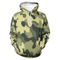 Sudadera con capucha para hombre y mujer, prenda deportiva con estampado 3D de camuflaje, de gran tamaño, a la moda, para otoño, 100-3XL