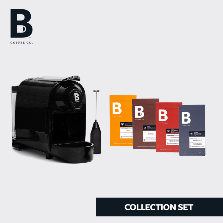 B Coffee Co. Collection Set - 1 Freshman Capsule Coffee Machine, 4 ...