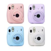 เคสซิลิโคนสำหรับกล้องสำหรับ Fujifilm Instax Mini11 Mini 11ปลอกฝาครอบป้องกันนิ่มสีทึบรอยขีดข่วน-เคสปกป้อง