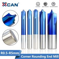 XCAN Carbide End Milling Cutter 1pc R0.5-R5.0 Nano Blue Coated Corner Rounding End Mill Radius Router Bit for CNC Machine
