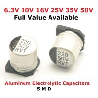 10pcs 10V 47UF 16V 100UF 25V 22UF 35V 470UF 50V 220UF 1000UF 10UF 330UF 2200UF 150UF Aluminum Electrolytic Capacitors SMD Electrical Circuitry Parts