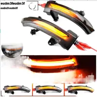 หลอดไฟ LED สำหรับ Renault Megane 4 IV Talisันต์ Clio 5 V แบบไดนามิกกระจกด้านข้างเลี้ยวสัญญาณไฟไฟแสดงสถานะตามลำดับ Eudm3f