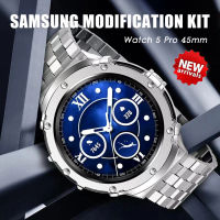 สายสแตนเลสสำหรับ Samsung Galaxy Watch 5 Pro 45MM Modification Kit สำหรับ Samsung Watch 5 Pro 45Mm Luxury Metal Band