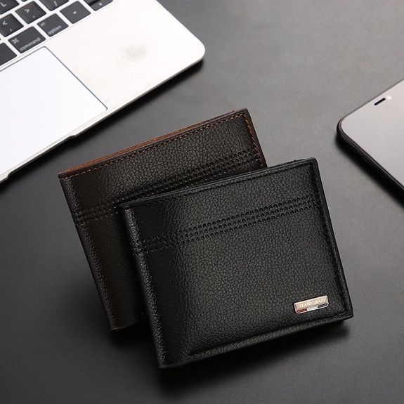 UISN MALL Men Purse PU Leather Multiple Slot Casual Coin Wallet Card ...