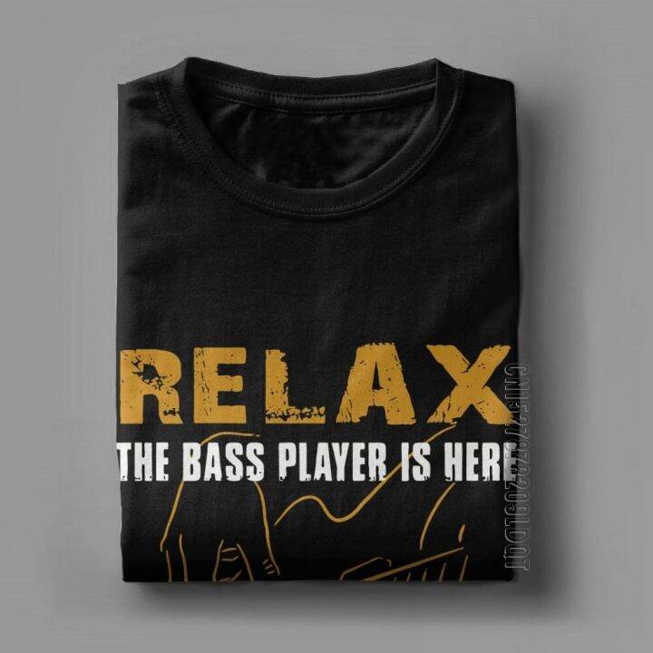 men-t-shirt-bass-playerrelax-the-bass-player-is-here-acoustic-electric-guitars-music-fun-male-tshirt-basic-tees-purified-cotton