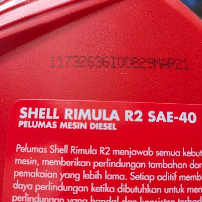 Oli mesin diesel genset/mobil Shell Rimula R2 SAE 4 ukuran 1 liter ...