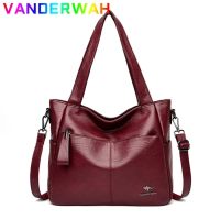 【jw】✸۞▲  Brand Soft Leather Top-handle Female Handbags Shoulder Crossbody Totes Messanger Large Capacity Big Sac