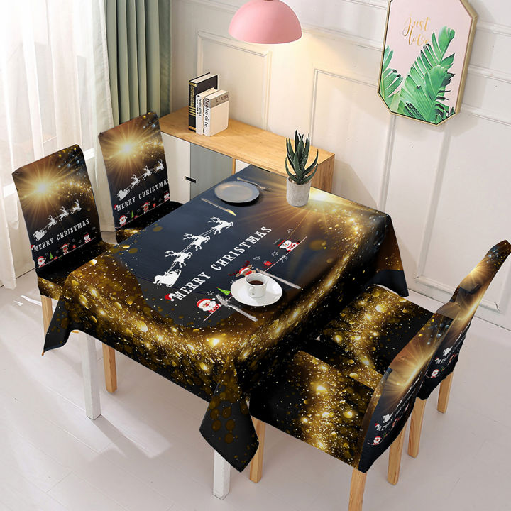 ผ้าปูโต๊ะ-ตกแต่งเบาะหุ้มเกาอี้-ยืดหยุ่นหนึ่งชิ้นที่คลุมเก้าอี้-ผ้าปูโต๊ะดูดซับน้ำ-ปรับรูปแบบภาษาศาสตร์