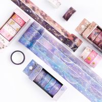 [COD] Cartoon and paper hand-tear tape diy stickers hand account decorative night sky starry March cherry 3 optional 39g