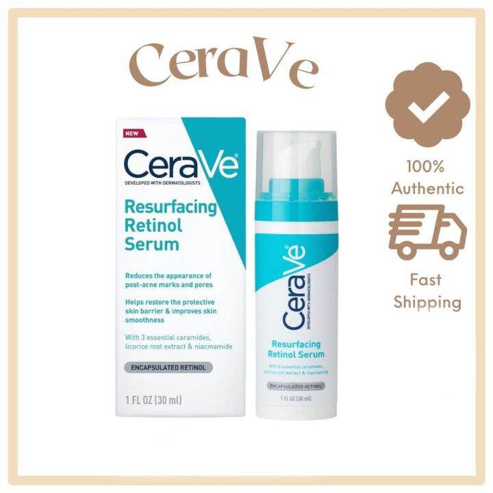 Cerave Resurfacing Retinol Serum For Post Acne Marks And Skin Texture