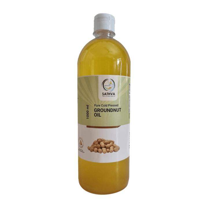 Sathva Pure Cold Pressed Groundnut Oil Healthier Choice Symbol Cooking Oil 1L Lazada Singapore