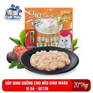 Hoàn Tiền 10% Súp dinh dưỡng cho mèo Inaba Ciao Churu gói 20 thanh 14g Vị