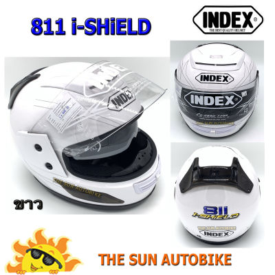 หมวกกันน็อค INDEX i-Shield หน้ากาก + แว่นกันแดดในตัว มี 3 สี (size L: 57-59 cm.) จำนวน 1 ใบ **ของแท้**