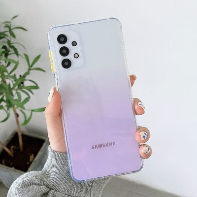 「Enjoy electronic」 Gradient Clear Phone Case For Samsung S22 Ultra S21 Plus S20 FE A52 A72 A32 A51 A71 A12 A21S Note 20 Ultra Soft Bumper Cover