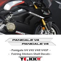 For Ducati Panigale V4 V4S V4R V4SP 1Pair of Fairing Stickers Shell Decals Panigale LOGO Custom Stickers White Lines