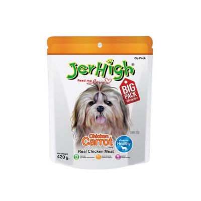 Best Promotion🔥 เจอร์ไฮ ขนมสุนัข ชิคเก้นวิชแครอทสติ๊ก 420ก.