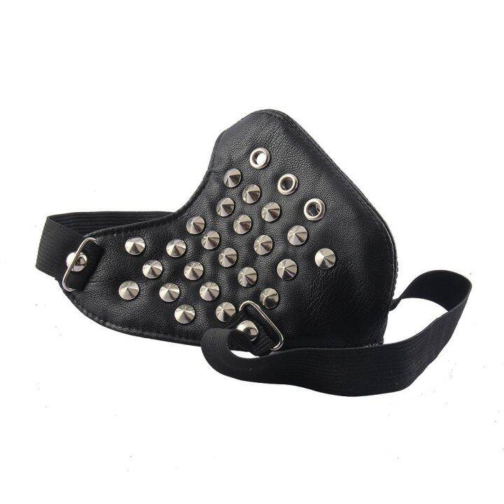 dustproof-alloy-rivet-mask-โลหะ-spike-hedgehog-punk-biker-mask-goth-rock-คอสเพลย์-masquerade-punk-สไตล์-gothic-rivet-mask