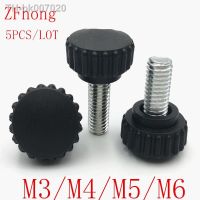 ❀✟❣  5pcs/lot  m3 m4 m5 m6 m8 knurled Nylon Round Plastic Head Handle Thumb Screw Bakelite Bolt Black Bakelite hand screw