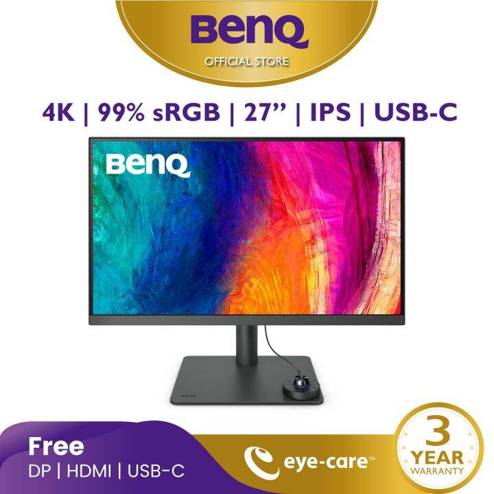 BenQ PD2705U 4K HDR 27" 99 sRGB Rec.709 Delta E 3 Height Adjustable