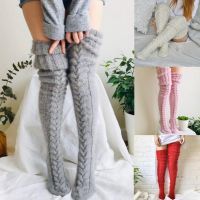 【Sock shop】แฟชั่นขาสูงกว่าเข่าถุงน่องผู้หญิงฤดูหนาวถักแข็งเข่าสูงถุงเท้าสุภาพสตรีเซ็กซี่ขาอบอุ่นระบายอากาศถุงเท้าสูง