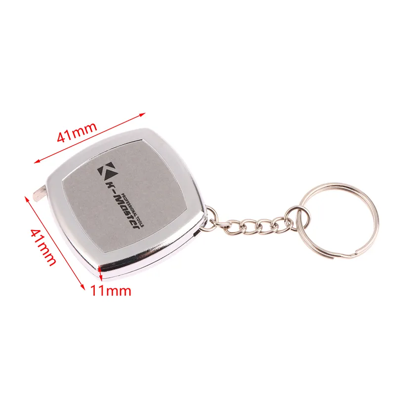 Tape Measure Keychain Mini Small Tape Measure 2 Meters Portable Portable  Gift1pcssilver