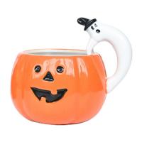 Ceramic Pumpkin Cup Halloween Water Cup Ghost Pumpkin 330ml Creative 3D Halloween Pumpkin Mug Cup of Women Men Kids for Thanksgiving Halloween Gift intensely