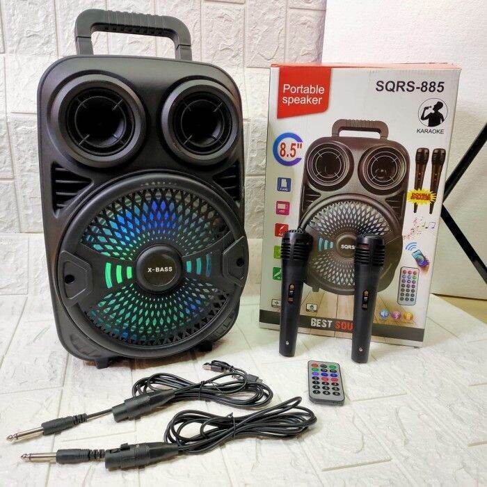 Speaker Bluetooth Plus Mic Karaoke Speaker Sqrs Lazada Indonesia