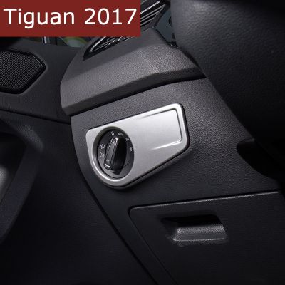 dfthrghd Car-Styling ABS Headlight Adjust switch Cover Trim Interior Moulding Accessories For Volkswagen Tiguan 2016 2017 Car Sticker
