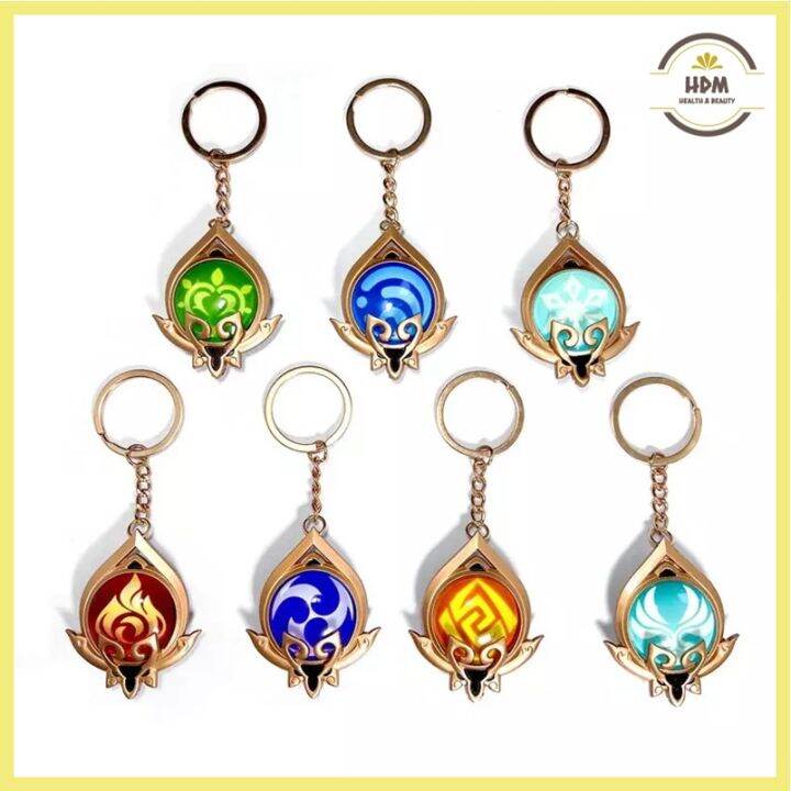 Genshin Impact Vision God's Eye Elements Keychain Mondstat / Liyue ...