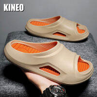 KINEO รองเท้ากันลื่นนุ่มสบายสำหรับผู้ชาย,รองเท้าแตะสไลด์เบาะนวดสำหรับใช้ในบ้านแห้งเร็วรองเท้าพื้นหนาสบายกันลื่นสำหรับใช้ในบ้านรองเท้าแตะบ้านนอกบ้าน