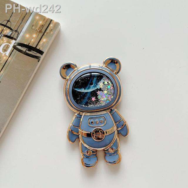 astronaut-glitter-liquid-quicksand-stars-stand-universal-mobile-phone-bracket-grip-holder-cute-3d-cartoon-bear-phone-grip